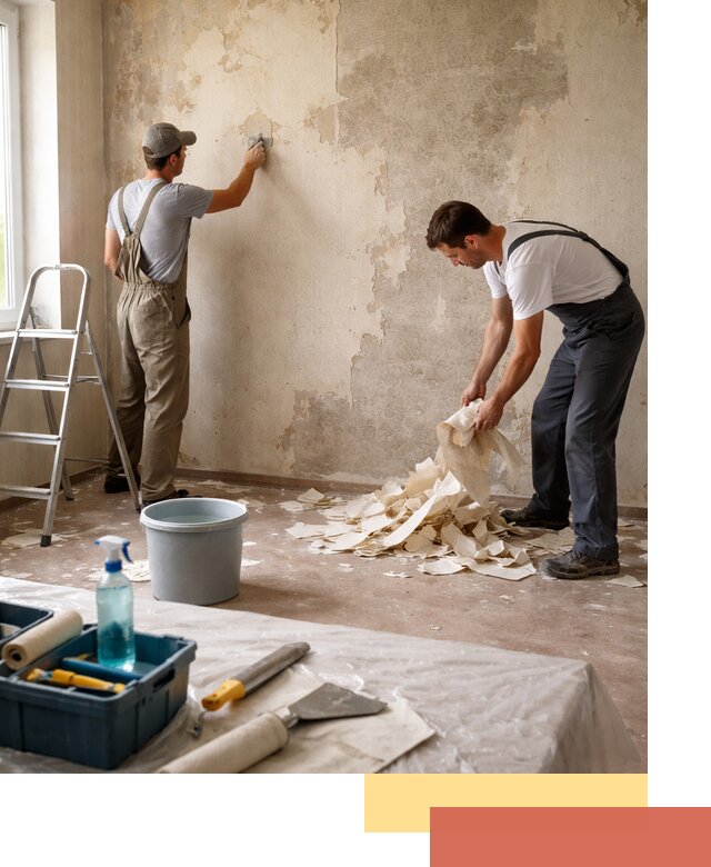 Снятие старых обоев в Первоуральске быстро и качественно