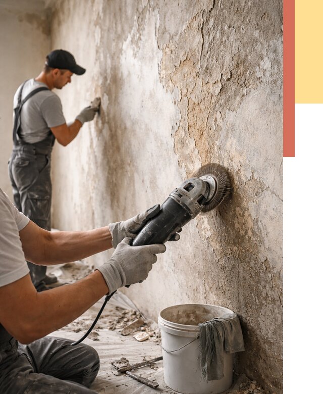 Снятие и удаление краски со стен в Первоуральске от 2162 руб. — ОТДЕЛОЧНИК-Прв