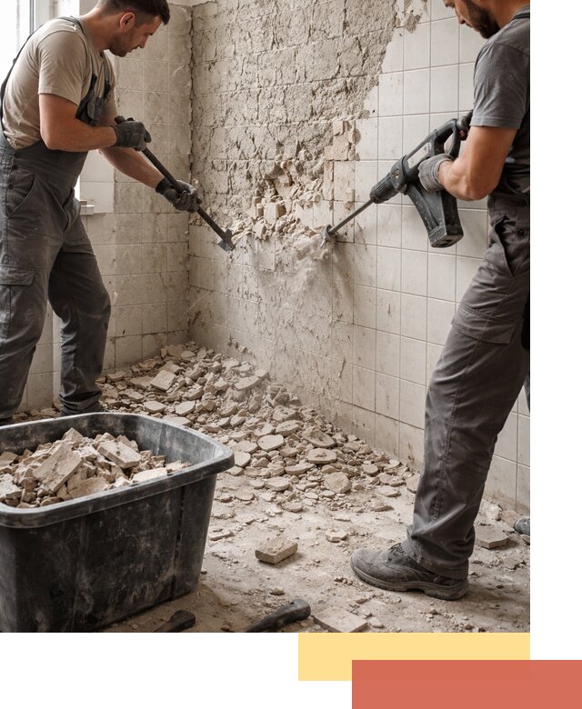 Демонтаж плитки со стен в Первоуральске быстро и аккуратно