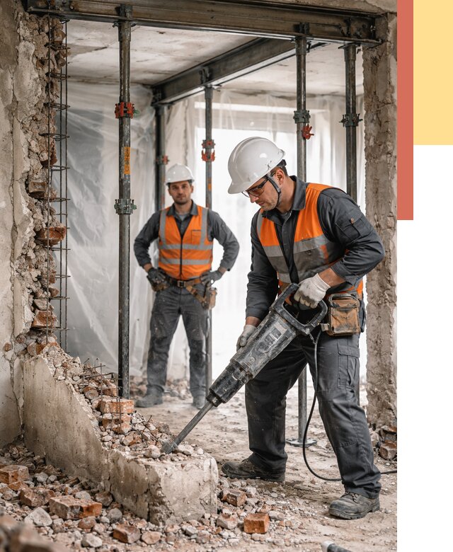 Снос несущих стен в Первоуральске от 10550 руб. — демонтаж несущей стены под ключ | ОТДЕЛОЧНИК-Прв