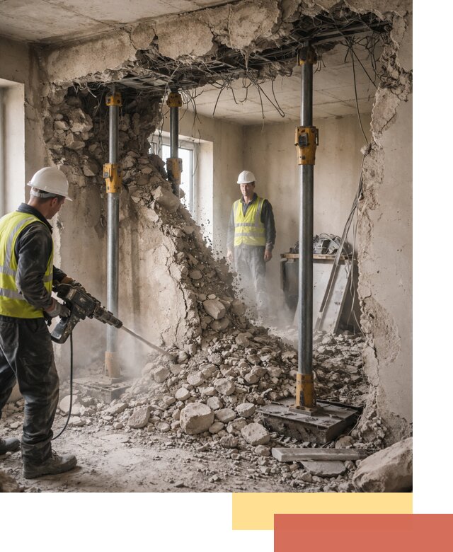 Снос несущих стен в Первоуральске с гарантией безопасности и качества