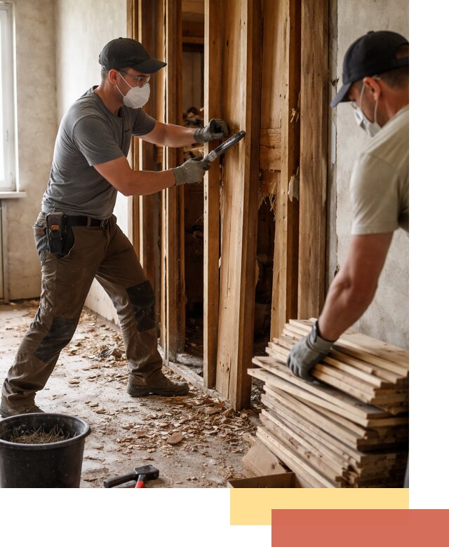 Демонтаж деревянных перегородок в Первоуральске быстро и аккуратно