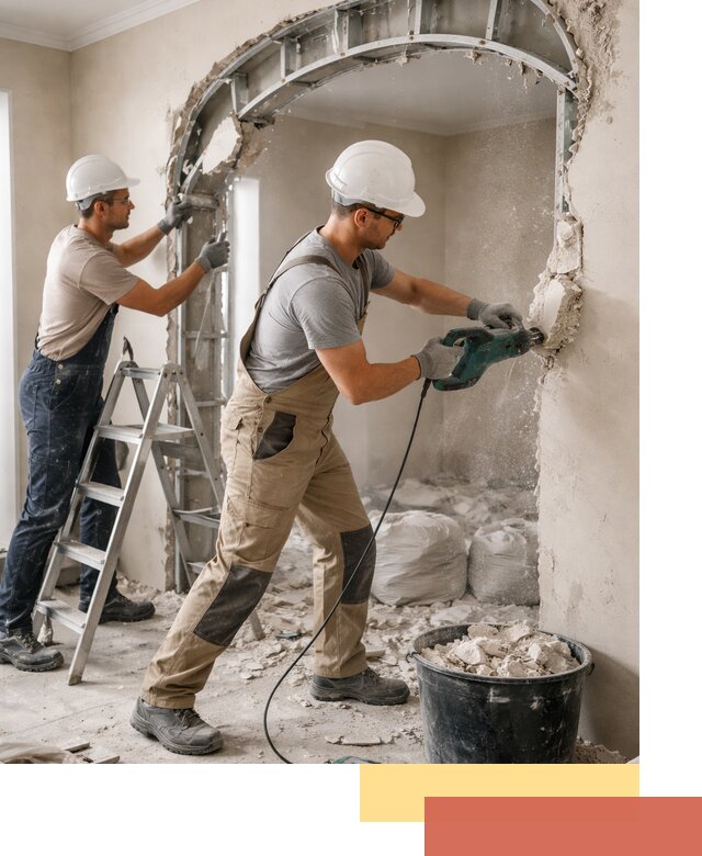 Демонтаж гипсокартонной арки в Первоуральске быстро и аккуратно