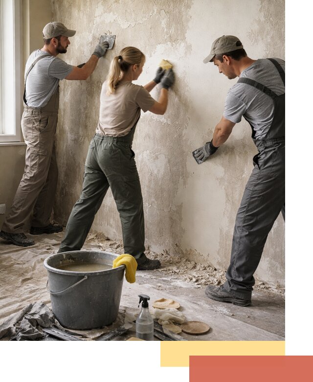 Очистка стен от клея и грунтовки в Первоуральске качественно и быстро