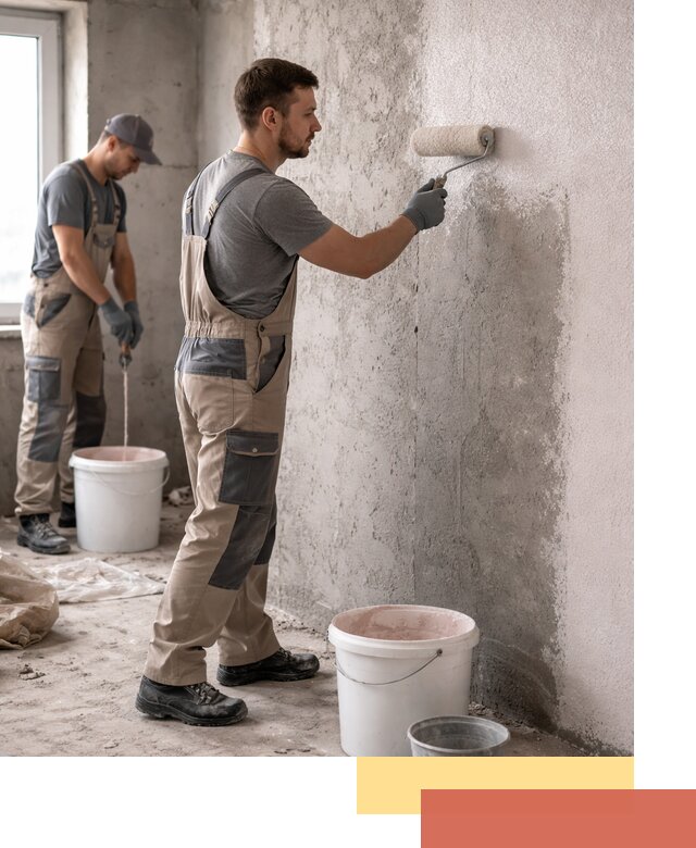 Нанесение бетоноконтакта на стены в Первоуральске для последующей отделки