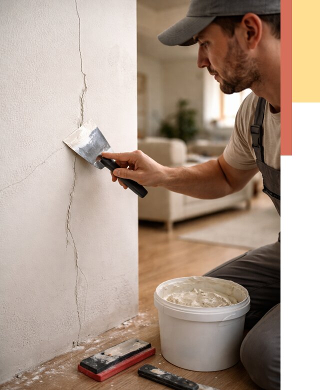 Заделка трещин и сколов в Первоуральске от 2522 руб. — быстро и недорого | ОТДЕЛОЧНИК-Прв