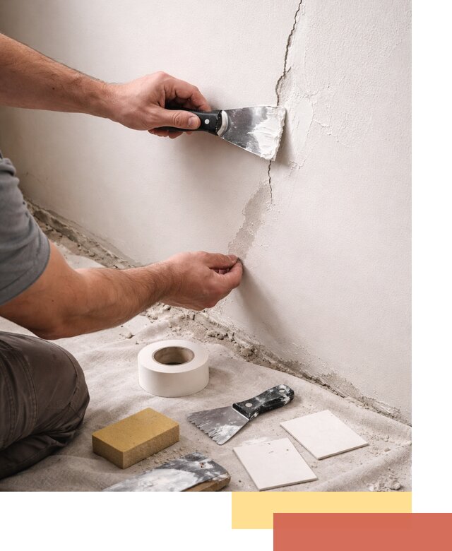 Заделка трещин и сколов в стенах и потолках в Первоуральске