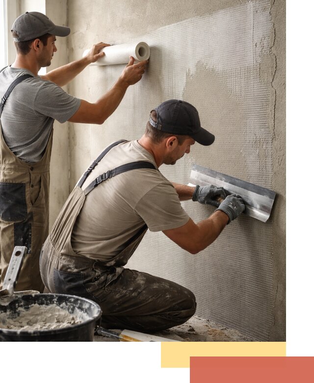 Армирование стен стеклосеткой в Первоуральске для прочной отделки