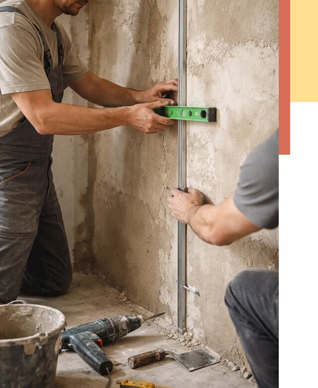 Установка штукатурных маяков в Первоуральске от 7205 руб. — быстро и недорого | ОТДЕЛОЧНИК-Прв