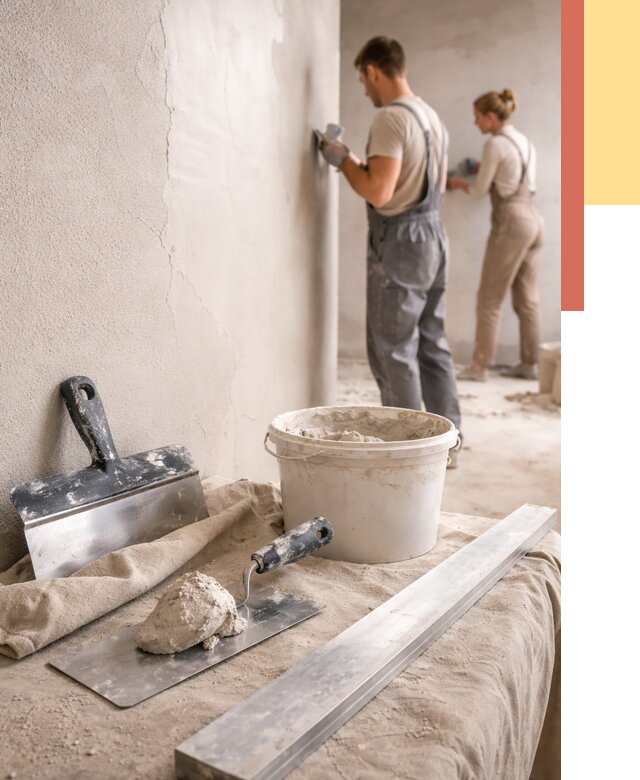 Штукатурка стен гипсовая в Первоуральске от 4632 руб/м2 — быстро и недорого | ОТДЕЛОЧНИК-Прв