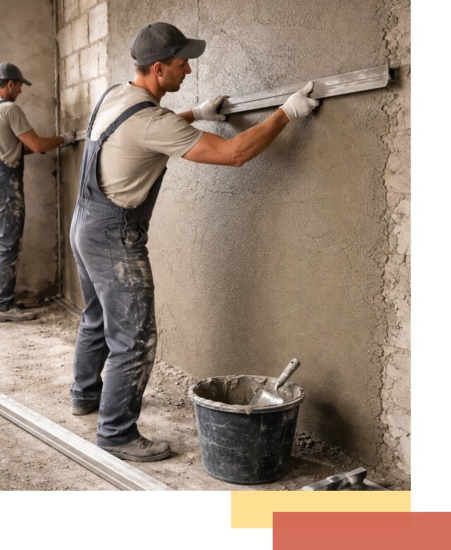 Штукатурка стен цементно-песчаная в Первоуральске профессионально