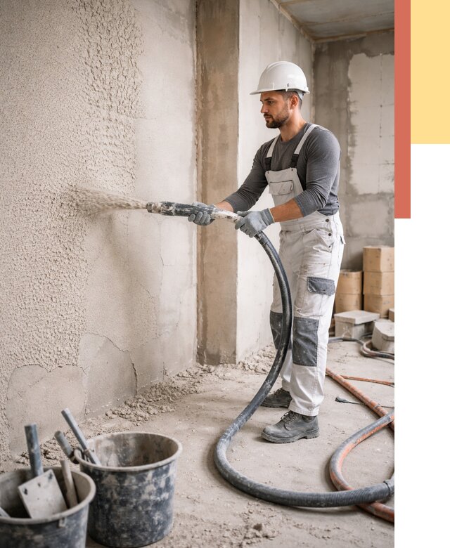 Машинная штукатурка стен в Первоуральске под ключ от 6690 руб./м2 | ОТДЕЛОЧНИК-Прв