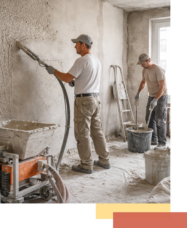 Машинная штукатурка стен в Первоуральске — быстро и качественно