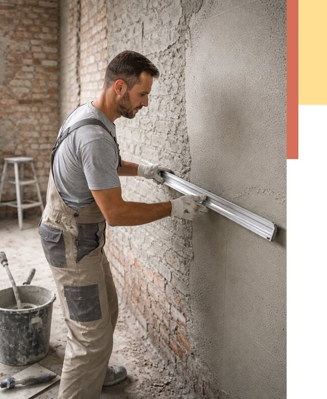 Штукатурка кирпичных стен в Первоуральске от 4632 руб/м2 — быстро и недорого | ОТДЕЛОЧНИК-Прв