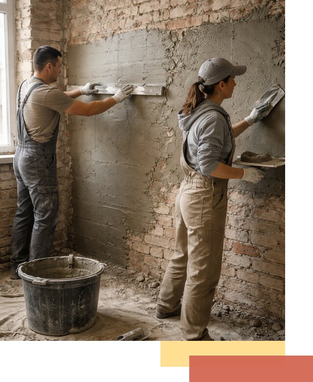 Штукатурка кирпичных стен в Первоуральске — качественно и надежно