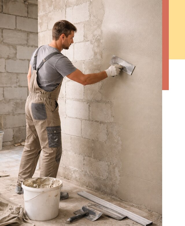 Штукатурка стен из газобетона в Первоуральске от 2162 руб./м2 — быстро и недорого | ОТДЕЛОЧНИК-Прв