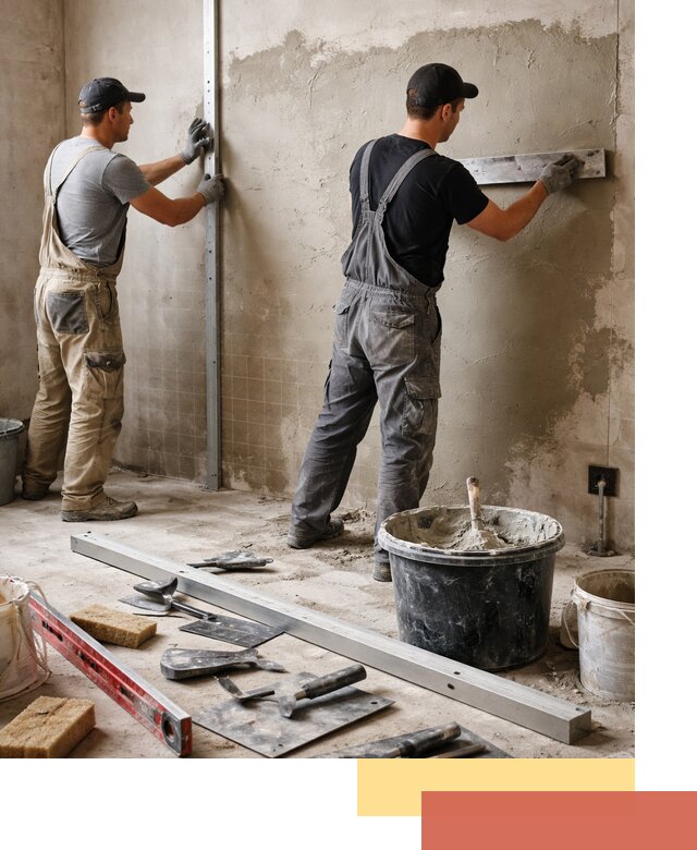 Профессиональная штукатурка стен под плитку в Первоуральске