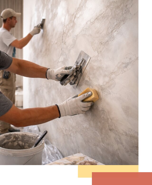 Декоративная штукатурка под мрамор в Первоуральске для стен и потолков