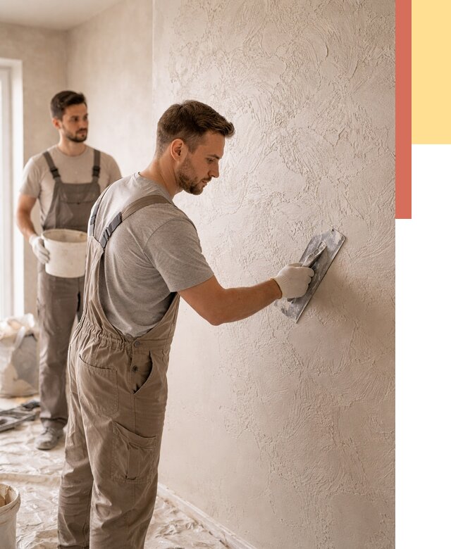 Фактурная штукатурка стен в Первоуральске от 4323 руб./м² — заказать под ключ | ОТДЕЛОЧНИК-Прв