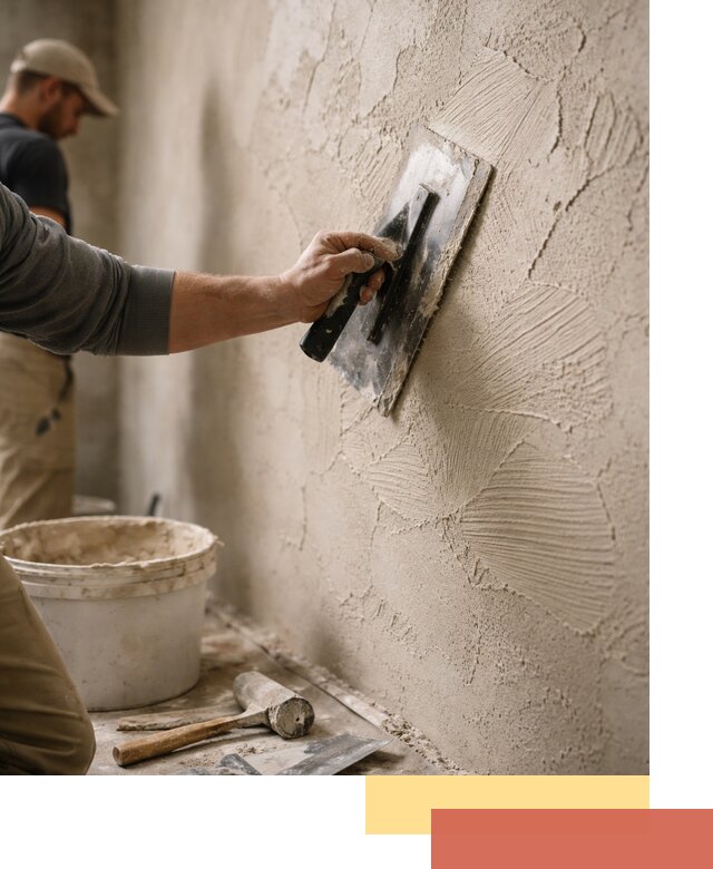 Фактурная штукатурка стен в Первоуральске — монтаж, отделка, реставрация