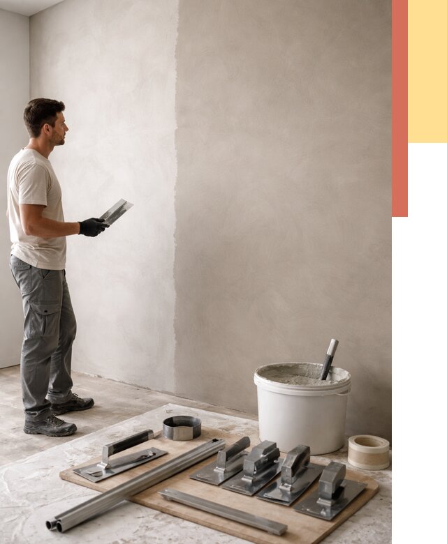 Нанесение микроцемента на стены в Первоуральске от 3294 руб./м2 под ключ | ОТДЕЛОЧНИК-Прв