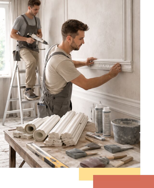 Монтаж лепнины на стены в Первоуральске профессионально и качественно