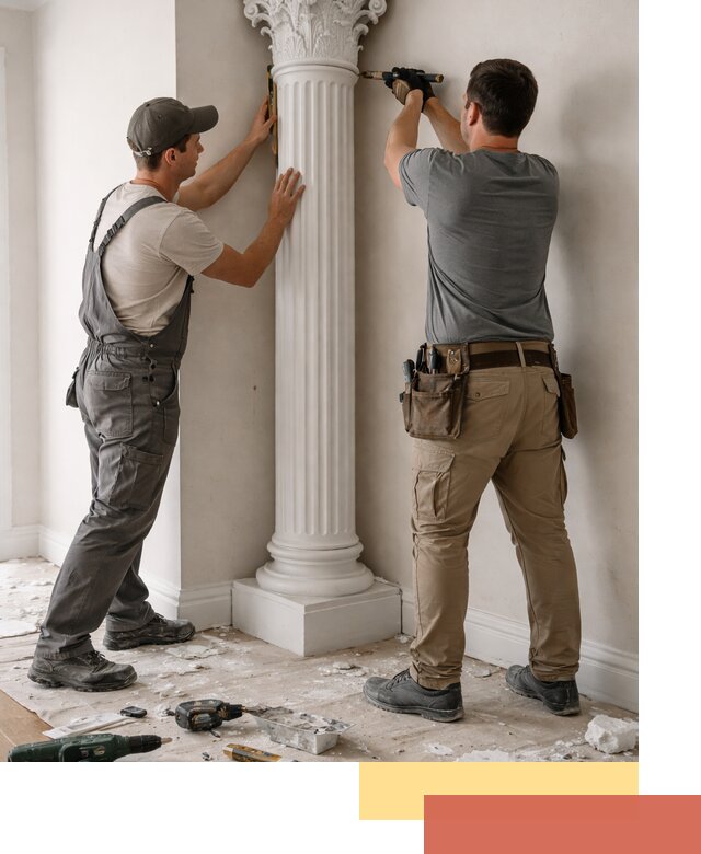 Установка декоративных колонн в Первоуральске под ключ