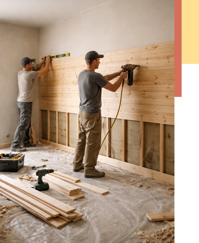 Монтаж деревянной вагонки на стены в Первоуральске от 7720 руб. | Услуги монтажа вагонки | ОТДЕЛОЧНИК-Прв