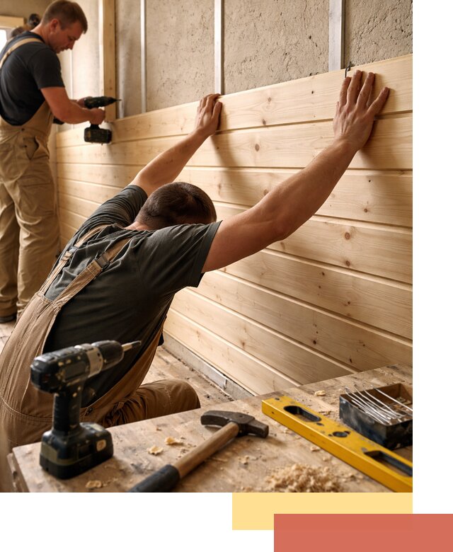 Монтаж деревянной вагонки на стены в Первоуральске быстро и качественно