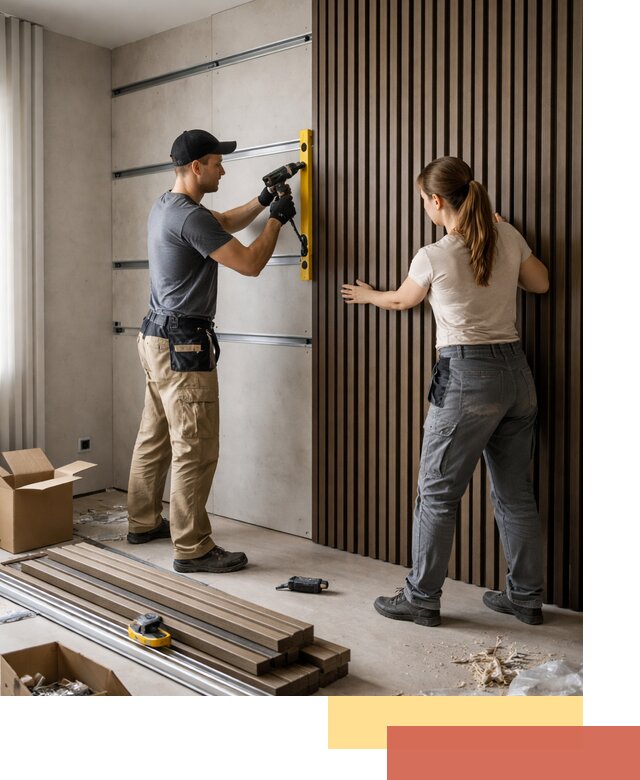 Монтаж реечных панелей на стены в Первоуральске