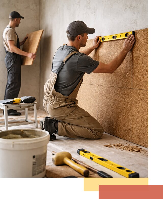 Монтаж пробковых панелей на стены в Первоуральске быстро и качественно