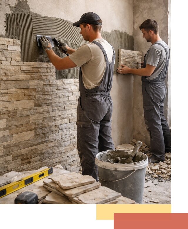 Монтаж искусственного камня в Первоуральске — облицовка стен и фасадов