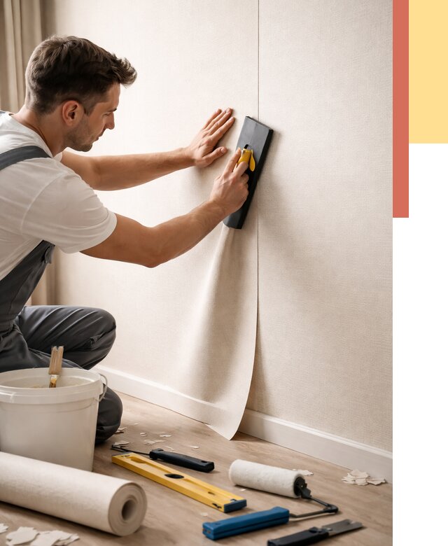 Поклейка виниловых обоев в Первоуральске от 4632 руб. | Быстро и недорого — ОТДЕЛОЧНИК-Прв