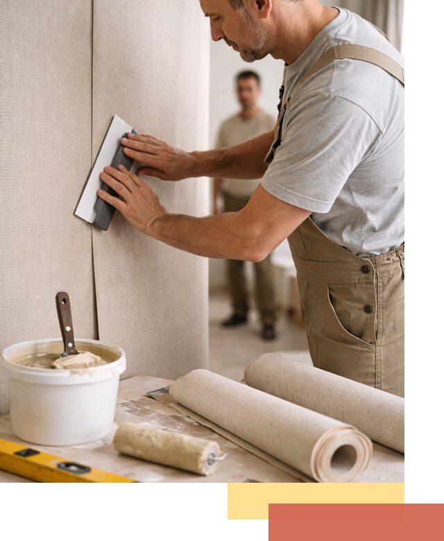 Поклейка текстильных обоев в Первоуральске профессионально и аккуратно