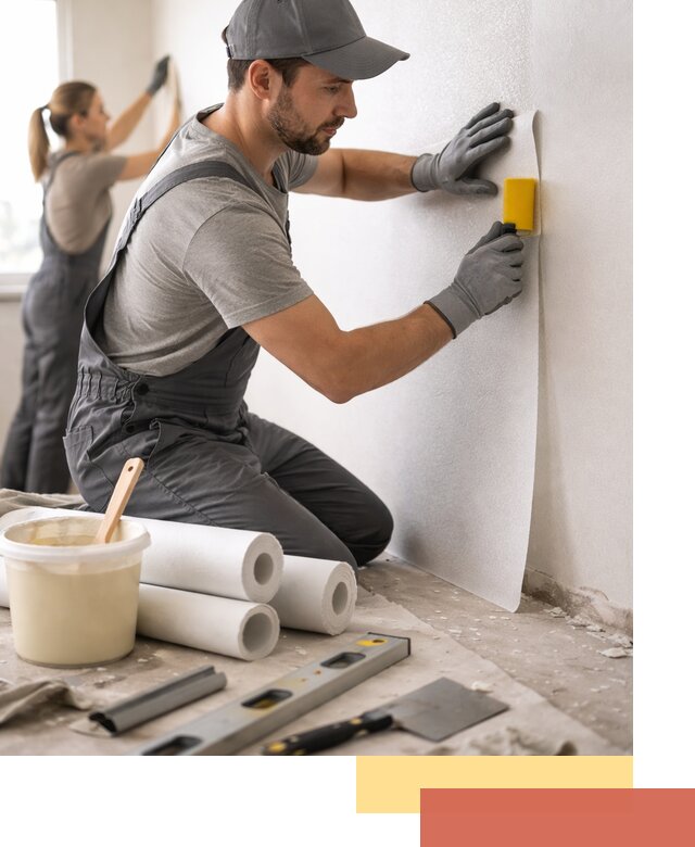 Поклейка стеклообоев профессионально в Первоуральске