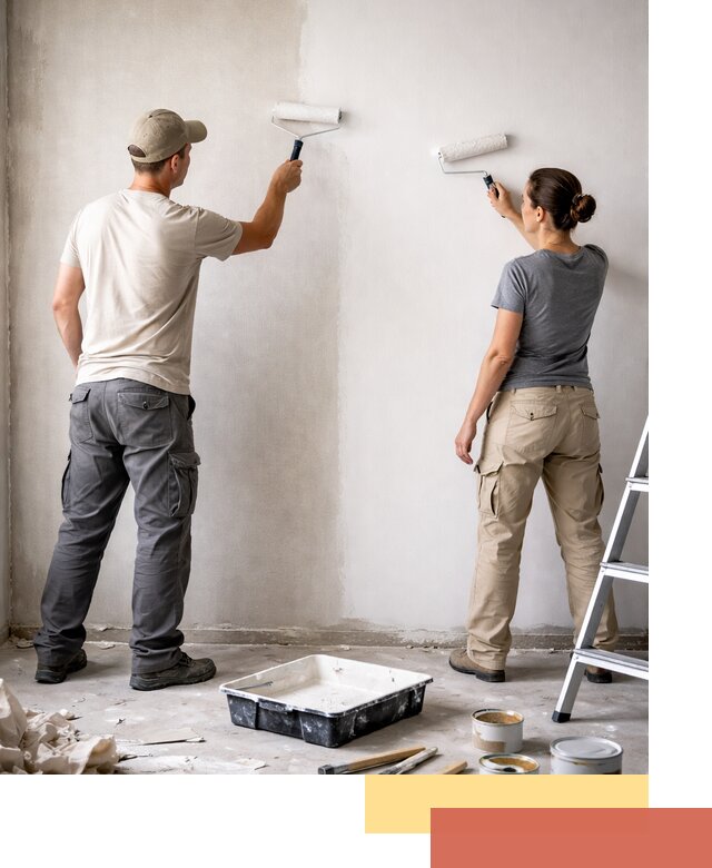 Окраска стен по стеклохолсту в Первоуральске качественно и долговечно