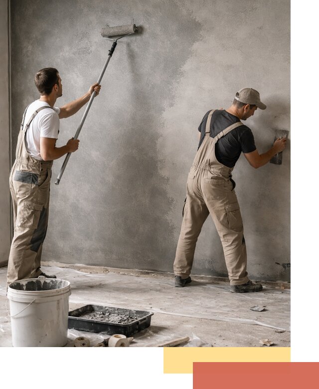 Покраска стен под бетон в Первоуральске профессионально и недорого