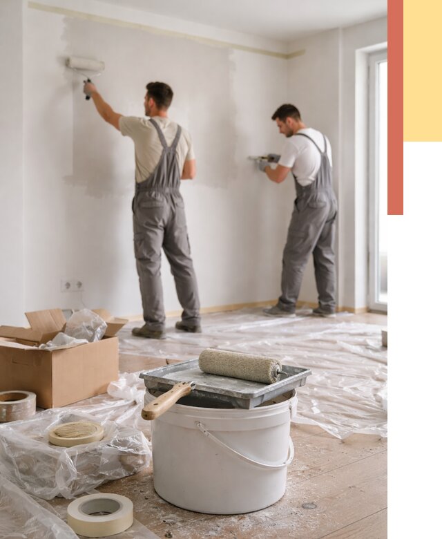 Покраска стен в квартире в Первоуральске от 2573 руб/м2 — быстро и недорого | ОТДЕЛОЧНИК-Прв