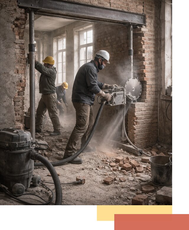 Прорезка проема в стене под дверной или оконный проем в Первоуральске