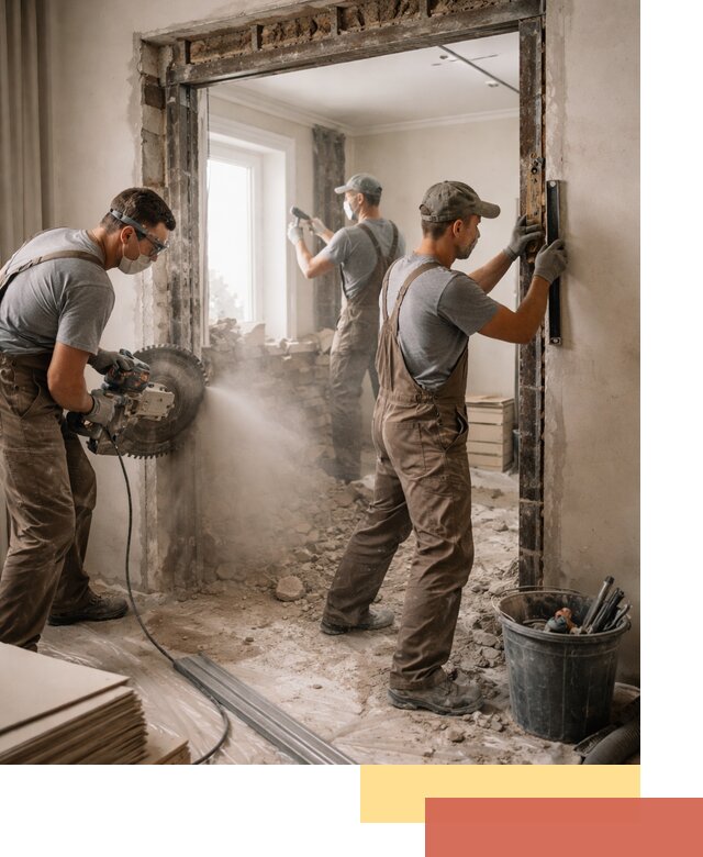 Расширение дверного проема под установку новой двери в Первоуральске