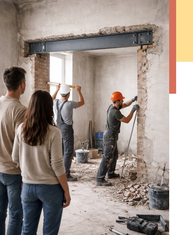 Усиление проема в стене в Первоуральске от 9778 руб. — усиление дверного проема металлоконструкцией | ОТДЕЛОЧНИК-Прв