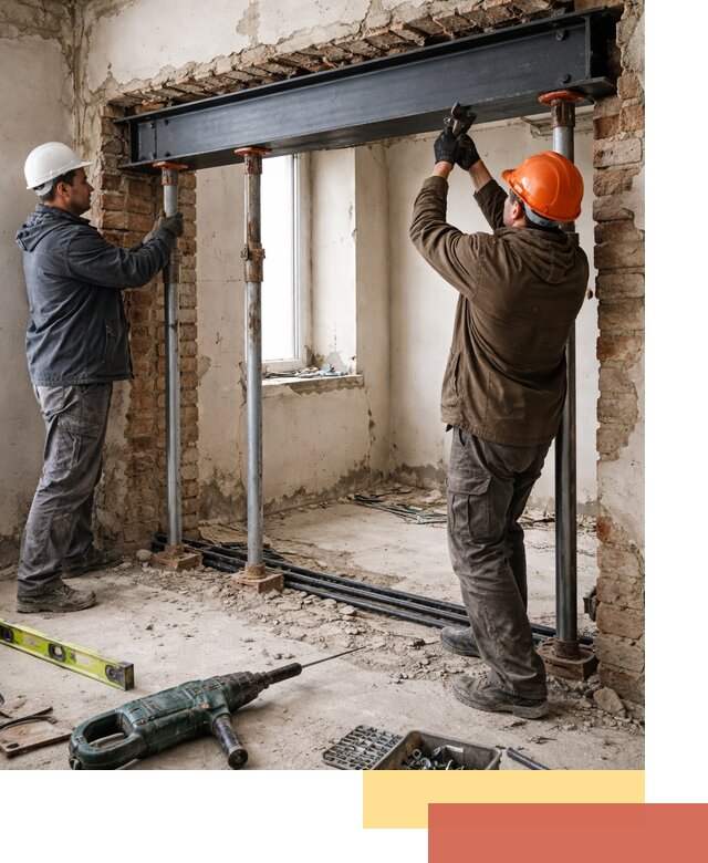 Усиление проема в стене в Первоуральске для расширения и безопасности