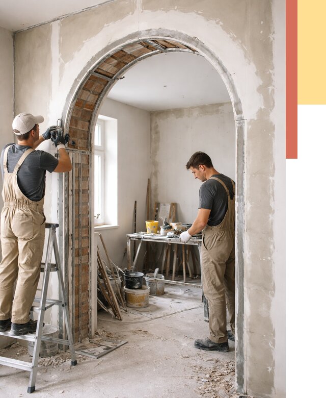 Устройство арочного проема в Первоуральске от 9778 руб. под ключ — быстро и недорого | ОТДЕЛОЧНИК-Прв