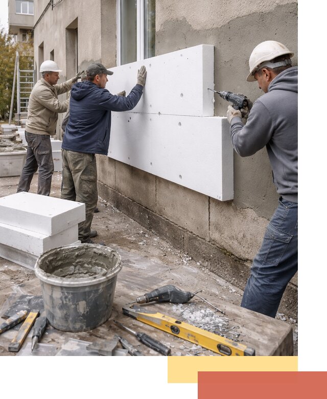 Утепление наружных стен пенопластом в Первоуральске