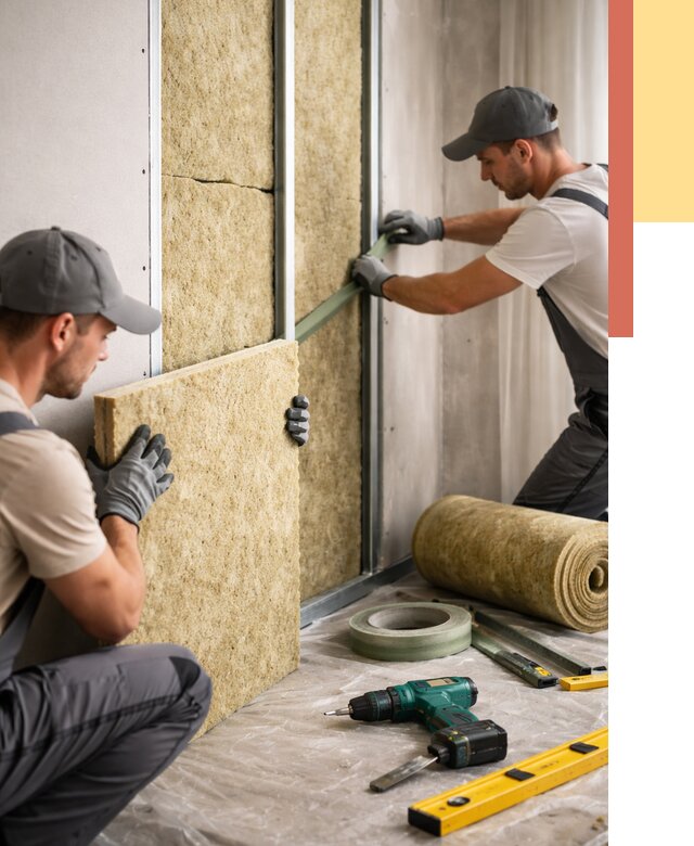 Шумоизоляция стен в Первоуральске под ключ от 1904 руб. | ОТДЕЛОЧНИК-Прв