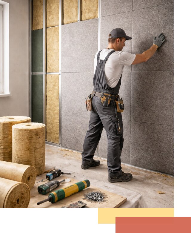 Профессиональная шумоизоляция стен в Первоуральске для квартиры и офиса