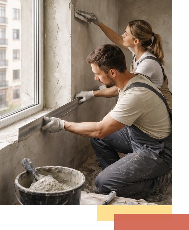 Штукатурка откосов дверей и окон профессионально в Первоуральске