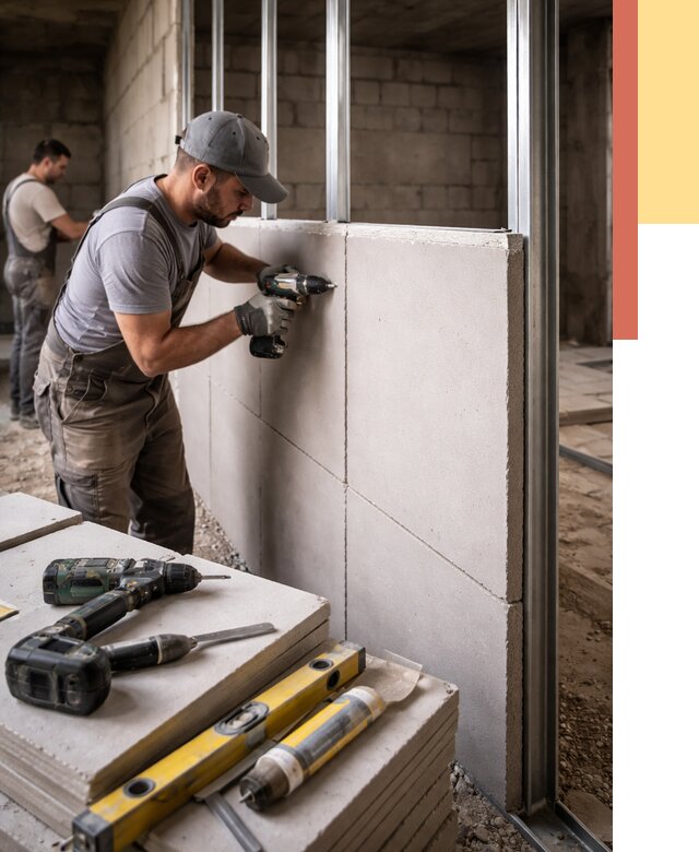 Кладка влагостойких перегородок ПГП в Первоуральске от 1235 руб. под ключ | ОТДЕЛОЧНИК-Прв