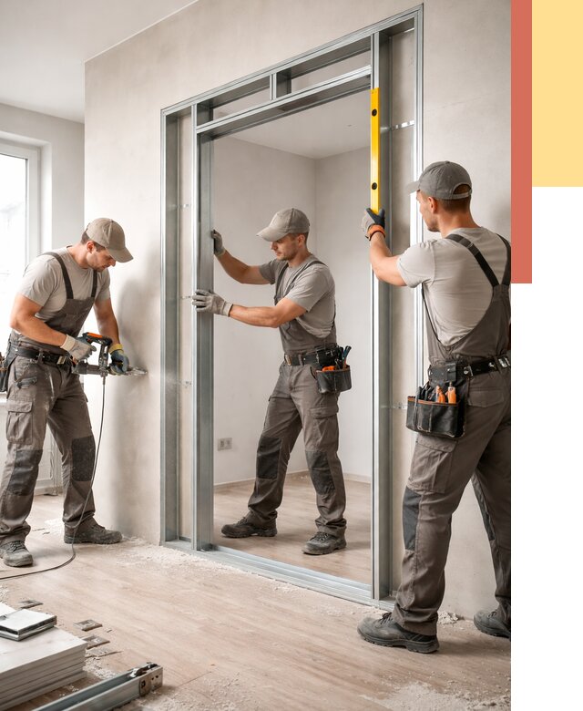 Устройство дверного проема в перегородке в Первоуральске от 4632 руб. под ключ | ОТДЕЛОЧНИК-Прв