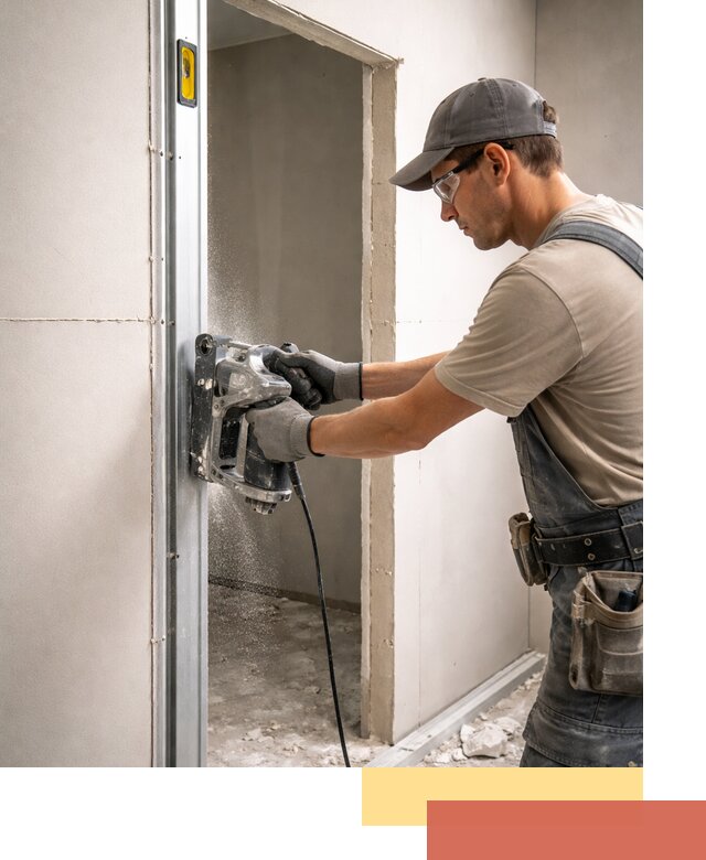 Устройство дверного проема в перегородке в Первоуральске